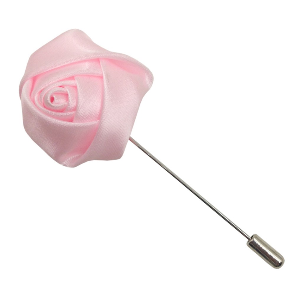 Satin Rose Lapel Pin – Pink | Zarini